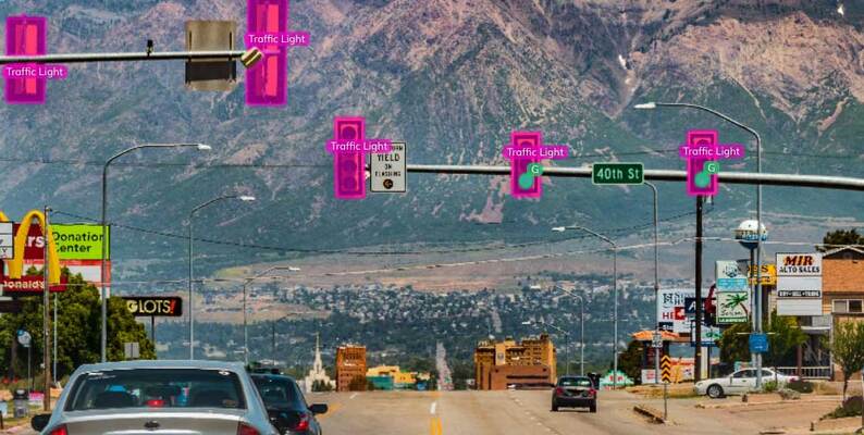 交通信号灯检测图像